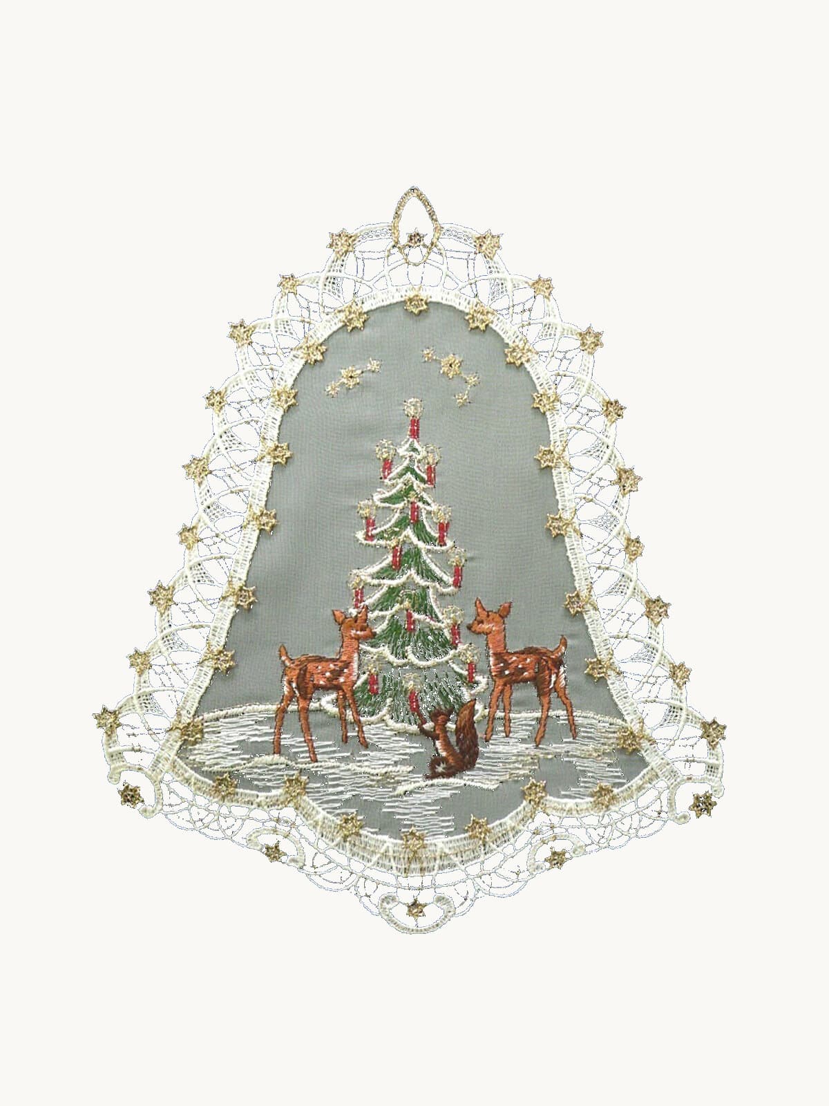 Deer in forest bell frame